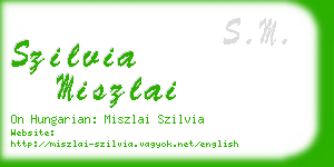 szilvia miszlai business card